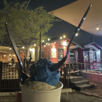 Novel Ice Cream - Cookie Monster and bourbon toffee crunch - Desserts Near Me - Phoenix, Arizona