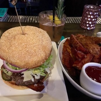 Bosscat Kitchen & Libations - Bosscat Burger with Bosscat Fries - New American Near Me - Irvine, California Bosscat Kitchen & Libations - Bosscat Burger with Bosscat Fries - New American Near Me - Irvine, California