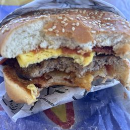 The Breakfast Burger customized with no cheese