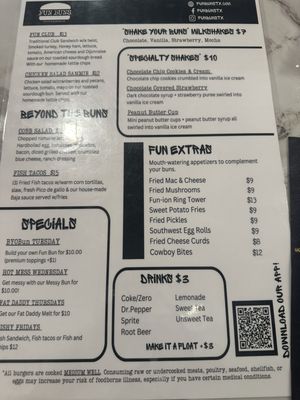 Menu photo 4 Fun Buns Spring Branch, TX