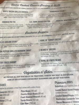Menu photo 2 Cracker Barrel Old Country Store Dyersburg, TN