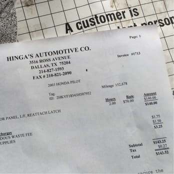 Hinga's Automotive Company - A fair price for excellent work. - Auto Repair Near Me - Dallas, Texas Hinga's Automotive Company - A fair price for excellent work. - Auto Repair Near Me - Dallas, Texas