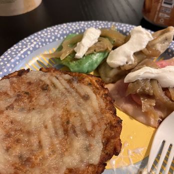Pierogi Mountain - Latke with a rainbow of accompanying pierogis. - Polish Near Me - Columbus, Ohio Pierogi Mountain - Latke with a rainbow of accompanying pierogis. - Polish Near Me - Columbus, Ohio