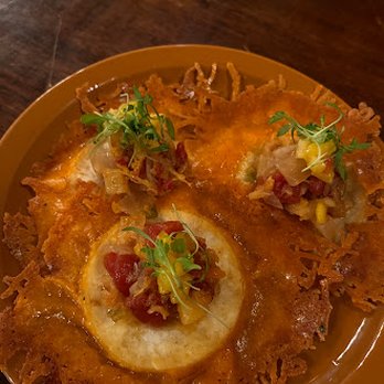 Santiago's Bodega - Miniature Quesadillas:
cheddar jack cheese, peach pineapple salsa, mango, cilantro - Spanish Near Me - Altamonte Springs, Florida Santiago's Bodega - Miniature Quesadillas:
cheddar jack cheese, peach pineapple salsa, mango, cilantro - Spanish Near Me - Altamonte Springs, Florida