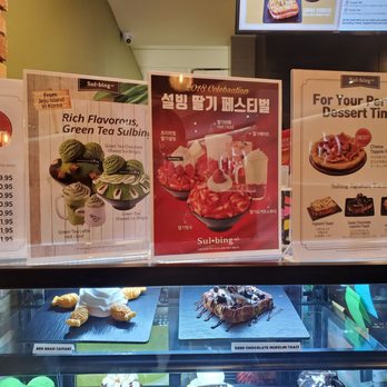 Sulbing Cafe - Menu - Desserts Near Me - Burnaby, British Columbia