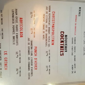Pot Masson - menu - Cocktail Bars Near Me - Montreal, Quebec