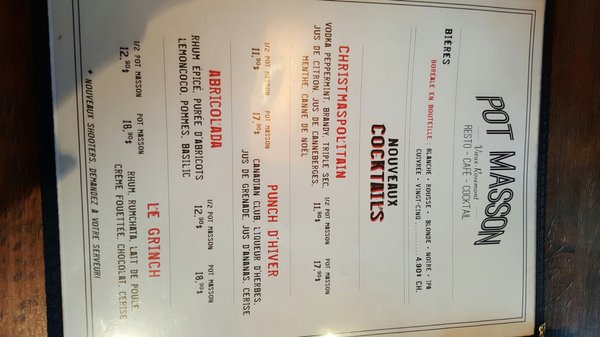 Menu photo 8 Pot Masson Montreal, QC