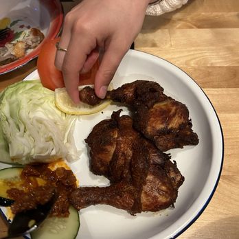 Rasa Rasa Kitchen - Insanely small fried chicken- also what are you supposed to do with a side of a chunk of raw cabbage? - Asian Fusion Near Me - San Francisco, California Rasa Rasa Kitchen - Insanely small fried chicken- also what are you supposed to do with a side of a chunk of raw cabbage? - Asian Fusion Near Me - San Francisco, California