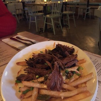 River and Woods - Happy Poutine with braised short rib, which as my friend said, is the truth and the light - New American Near Me - Boulder, Colorado