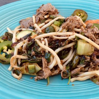 Fire + Ice - Beef stir fry with noodles - New American Near Me - Anaheim, California