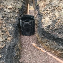 Solihull Plumbing & Drainage - New drains being installed to convert property from septic tank to mains drainage
