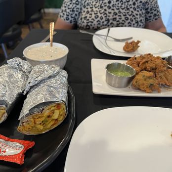 Curry Lounge - Chicken Tikka Wrap, Pakoras & Raita - Indian Near Me - Artesia, California Curry Lounge - Chicken Tikka Wrap, Pakoras & Raita - Indian Near Me - Artesia, California