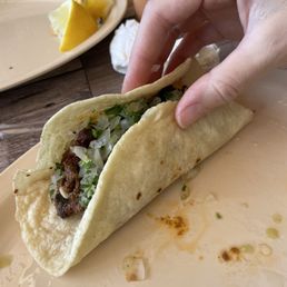 Handmade tortillas. Big tacos. Street style size also available! Handmade tortillas. Big tacos. Street style size also available!