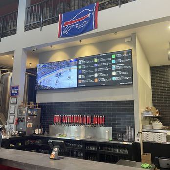 3 Sons Brewing - Bar and draft beers menu on electronic screen. - Breweries Near Me - Dania Beach, Florida