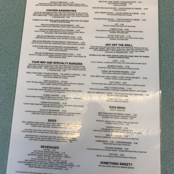 The Place To Be - a menu for a restaurant - Diners Near Me - Lakewood, Ohio The Place To Be - a menu for a restaurant - Diners Near Me - Lakewood, Ohio