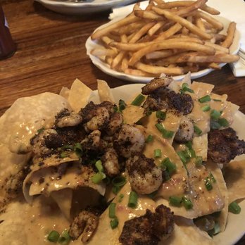 Chimes Restaurant - Blackened shrimp nachos, fried and the crawfish ettoufee...all really good! - Southern Near Me - Baton Rouge, Louisiana