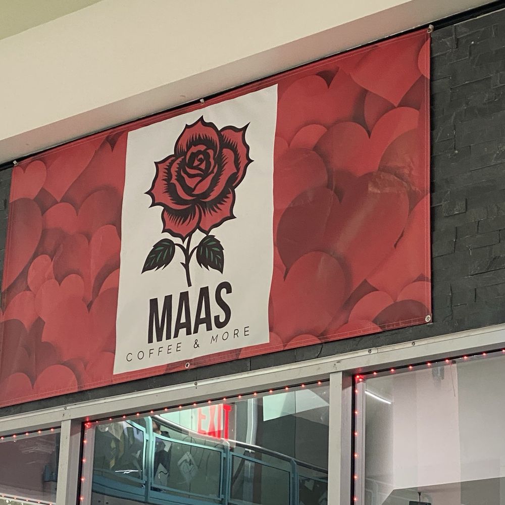 Maas Coffee & More - Outside signage facing escalator - Coffee & Tea Near Me - Moreno Valley, California Maas Coffee & More - Outside signage facing escalator - Coffee & Tea Near Me - Moreno Valley, California