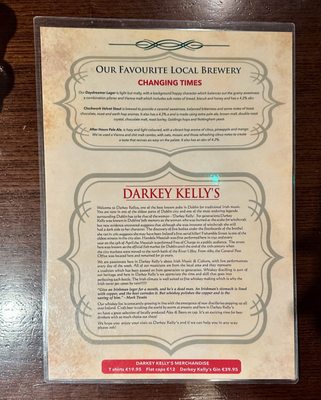 Menu photo 8 Darkey Kellys Dublin, D Menu photo 8 Darkey Kellys Dublin, D