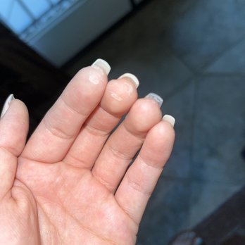 I Love nails - Didn't even bother cleaning underneath my nails or my actual skin. Terrible - Nail Salons Near Me - Fresno, California
