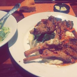 Grilled Lamb Chops.. Caesar Salad