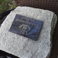Jardin De Sparquette - First plaque marking the Jardin De Sparquette. Sadly, stolen in 2010.