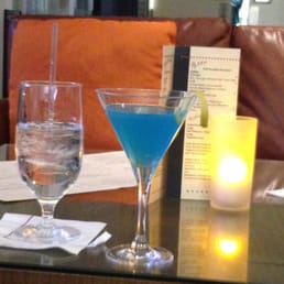 Blue Kamikaze and a nice glass of water.