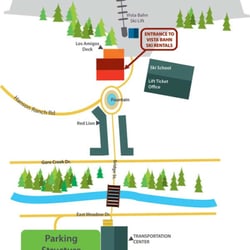 Vista Bahn Ski Rentals - Map of our Vail ski rental shop location.