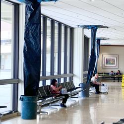 Daniel K Inouye International Airport - HNL - New Anti-Flood Decorations at the C Gates.