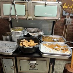 Dinner Bell Restaurant - The old stove is filled with deliciousnesses