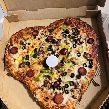 Mountain Mike's Pizza - Is this a heart shape? Do you see pepperoni? - Pizza Near Me - Sunnyvale, California Mountain Mike's Pizza - Is this a heart shape? Do you see pepperoni? - Pizza Near Me - Sunnyvale, California