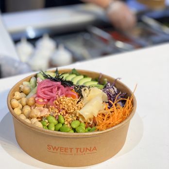 Sweet Tuna - Customized bowl -- ingredients in my review! - Poke Near Me - Alpharetta, Georgia Sweet Tuna - Customized bowl -- ingredients in my review! - Poke Near Me - Alpharetta, Georgia