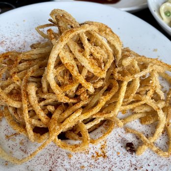 Coyote Cafe - Red Chili Onion Rings - New American Near Me - Santa Fe, New Mexico