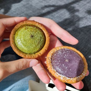 Hokkaido Baked Cheese Tarts - Matcha and Blueberry - Bakeries Near Me - Elmhurst, New York Hokkaido Baked Cheese Tarts - Matcha and Blueberry - Bakeries Near Me - Elmhurst, New York