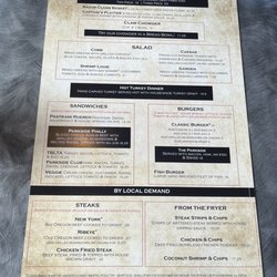 Parkside Restaurant and Lounge - Menu July 2024
