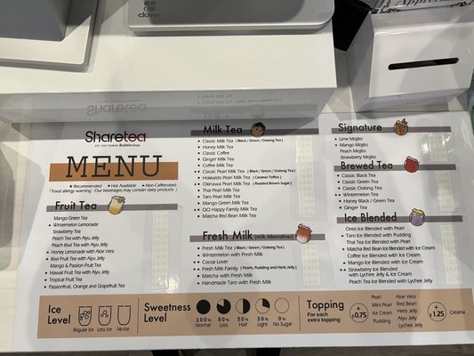Menu photo 7 Sharetea Columbus Dublin, OH