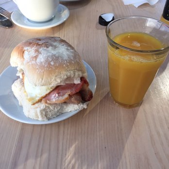 The Glasshouse - Breakfast bap and orange juice - Bakeries Near Me - Dunbar, ELN