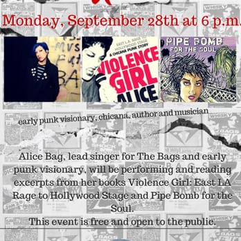 Avenue Library - Author Visit - Alice Bag - Libraries Near Me - Ventura, California Avenue Library - Author Visit - Alice Bag - Libraries Near Me - Ventura, California