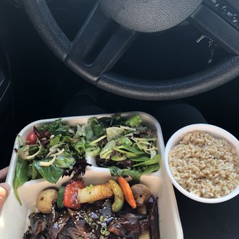 O-Dai-Ba - Steak teriyaki with double baby greens salad, and brown rice price about $8.50-9 - Japanese Near Me - Rancho Cucamonga, California O-Dai-Ba - Steak teriyaki with double baby greens salad, and brown rice price about $8.50-9 - Japanese Near Me - Rancho Cucamonga, California