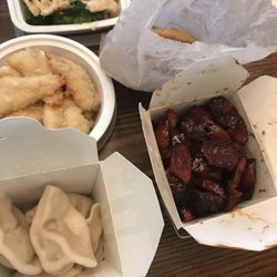 Hunan III - Steamed Pork Dumplings. Boneless spare ribs, shrimp from 7 stars around the moon, bag of duck sauce/etc. , chicken with vegetables