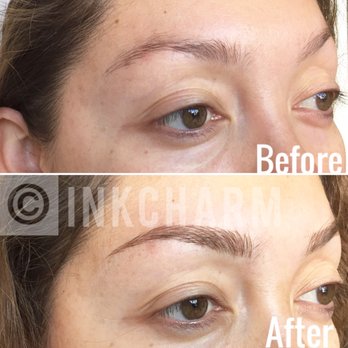 InkCharm - Before and after (eyebrows) - Permanent Makeup Near Me - Los Angeles, California