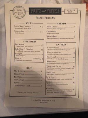 Menu photo 6 Fritz and Frites Galena, IL