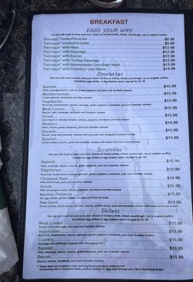 Menu photo 3 Summit Diner Scottsdale, AZ