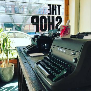 The Shop at Flywheel Press - February 11, 2017.  Love on the Run: Free event celebrating Valentines day, where locals get to use typewriters and write love notes! - Art Schools Near Me - San Mateo, California
