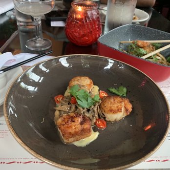 Ruby Chow's - Scallops (ORDER THIS!!!!) Shrimp in the back - Asian Fusion Near Me - Atlanta, Georgia Ruby Chow's - Scallops (ORDER THIS!!!!) Shrimp in the back - Asian Fusion Near Me - Atlanta, Georgia