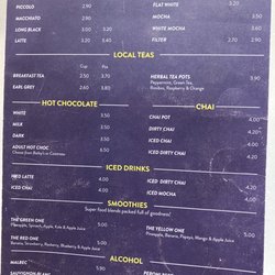 Lost Sheep Coffee - Menu Sept 2023