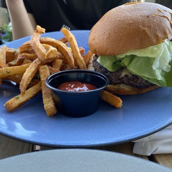Maritime Parc - MP burger with stale fries - Venues & Event Spaces Near Me - Jersey City, New Jersey