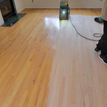 Bvl Construction - Orange oak before and during sanding. - Flooring Near Me - Portland, Oregon Bvl Construction - Orange oak before and during sanding. - Flooring Near Me - Portland, Oregon