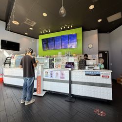 Top Up - Inside where you order - there's a kiosk or you can walk up