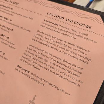 Lao Lao Bar - Menu - Laotian Near Me - Toronto, Ontario