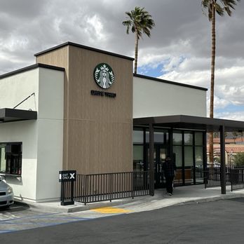Starbucks - Outside (rear view from parking lot) - Coffee & Tea Near Me - Barstow, California